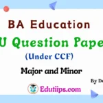 BA Education CU Question Paper (CCF)