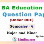 BA 4th Sem Education Major Question Paper