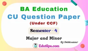 BA 4th Sem Education Major Question Paper