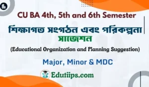 CU BA Educational Organization and Planning Suggestion by Edutiips